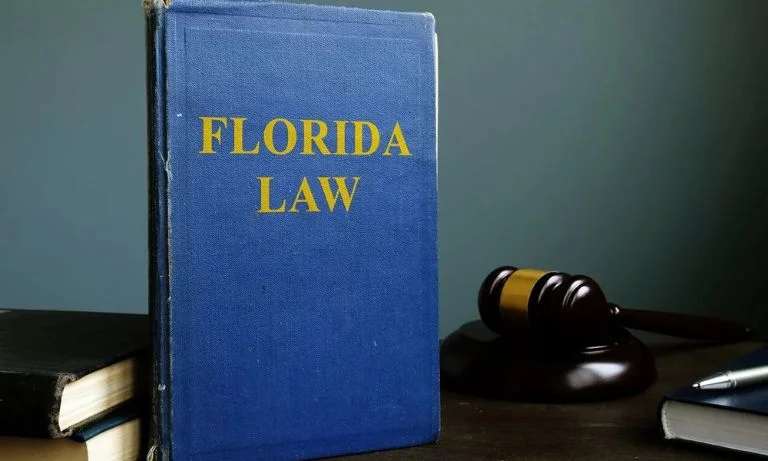 Florida law book and judge’s gavel representing seller disclosure requirements and legal rules when selling a house in Florida